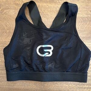 Cyclebar Pheel Black Metallic Sports Bra